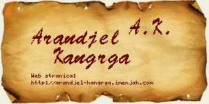 Aranđel Kangrga vizit kartica